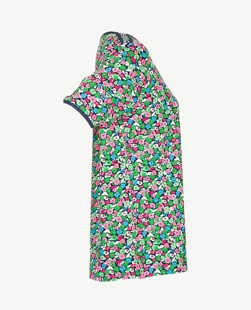 Rabe - Top - Boothals - Fris dessin met groen, pink, wit en kobalt