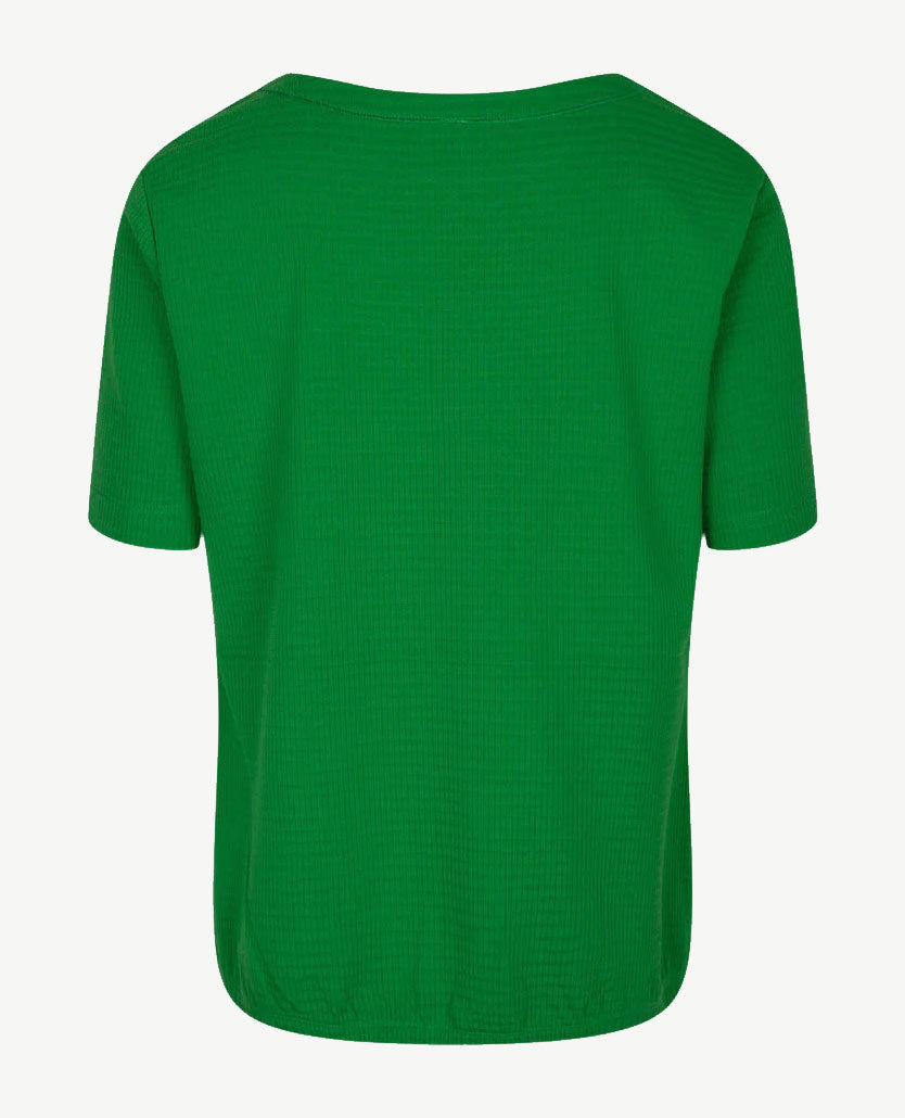 Rabe - Top - ronde hals - Reliëf - Groen