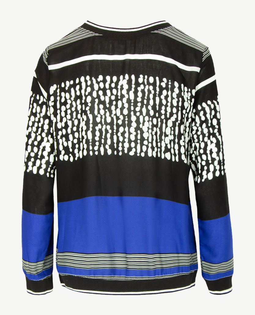 Erfo - Top - ronde hals - Streep Rood/wit/blauw/grijs