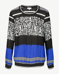 Erfo - Top - ronde hals - Streep Rood/wit/blauw/grijs