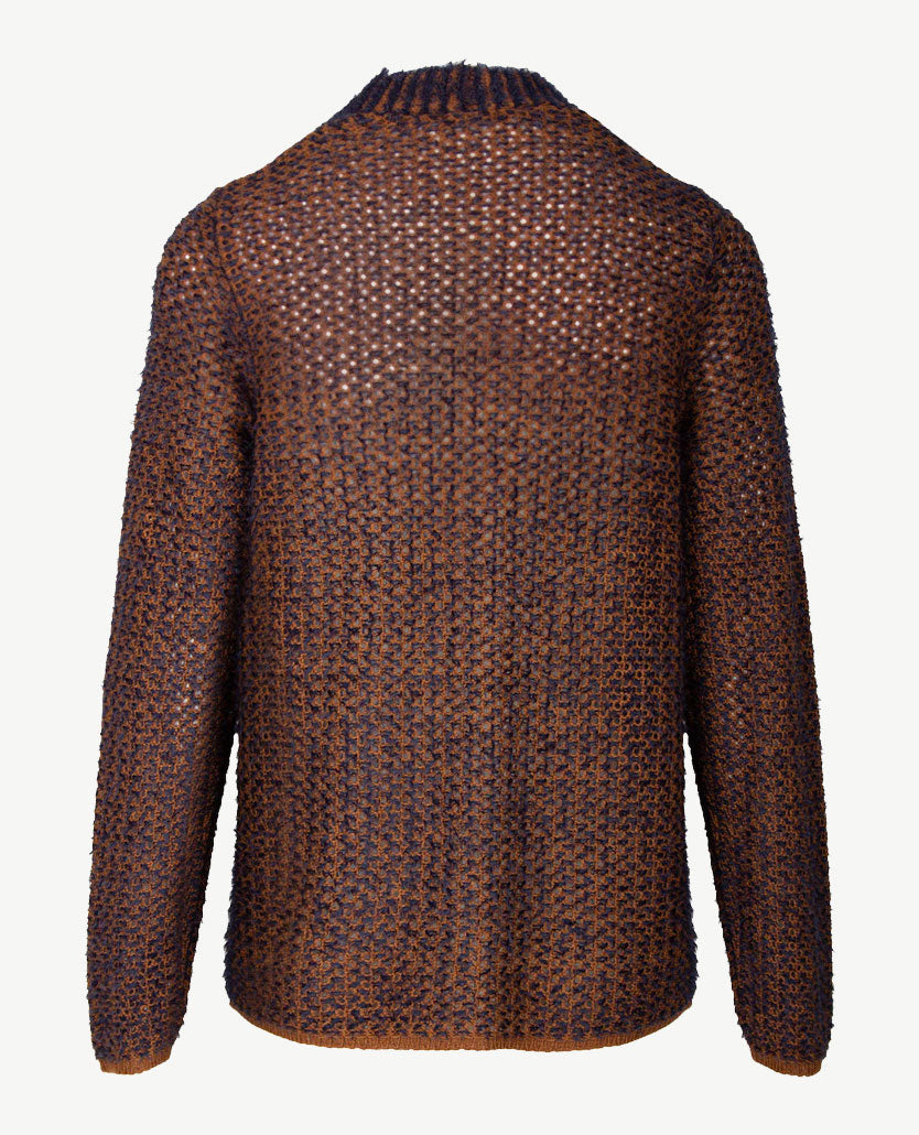 Rabe - Vest - Navy met cognac