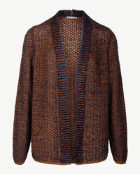 Rabe - Vest - Navy met cognac