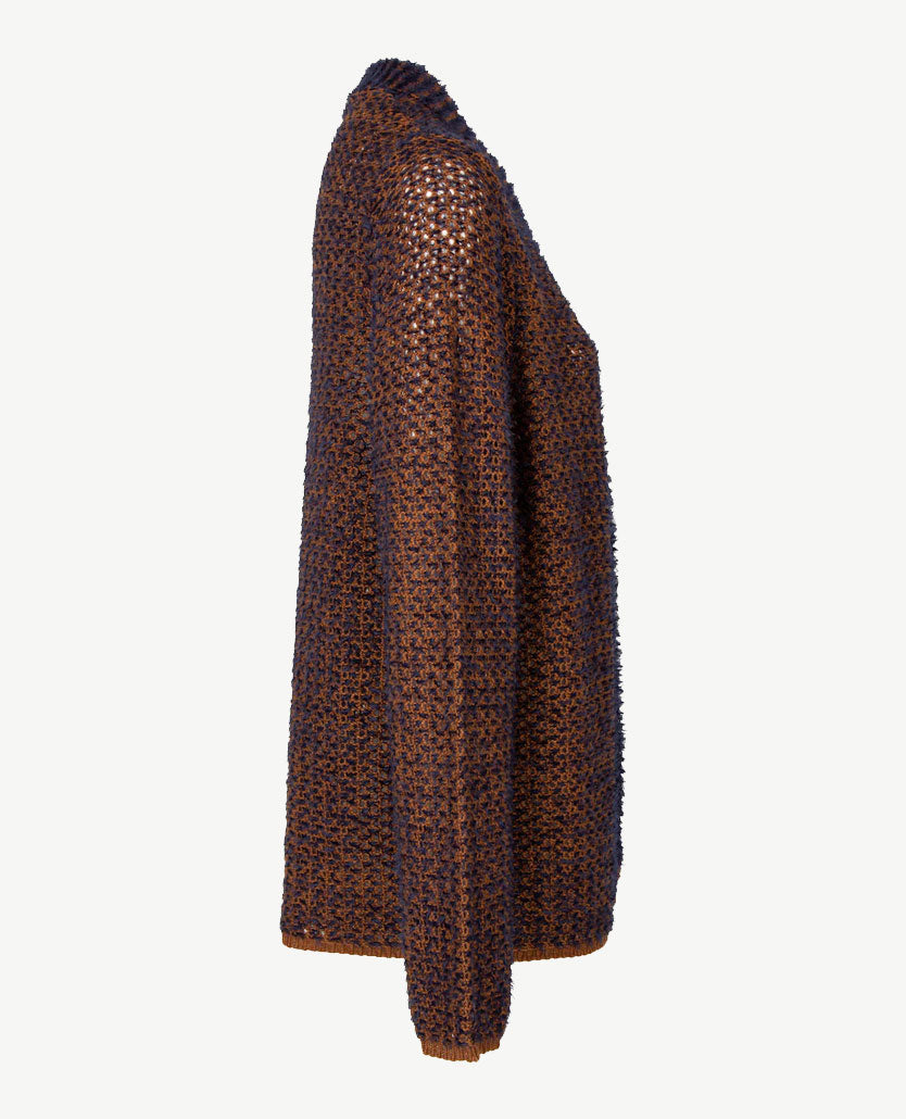 Rabe - Vest - Navy met cognac