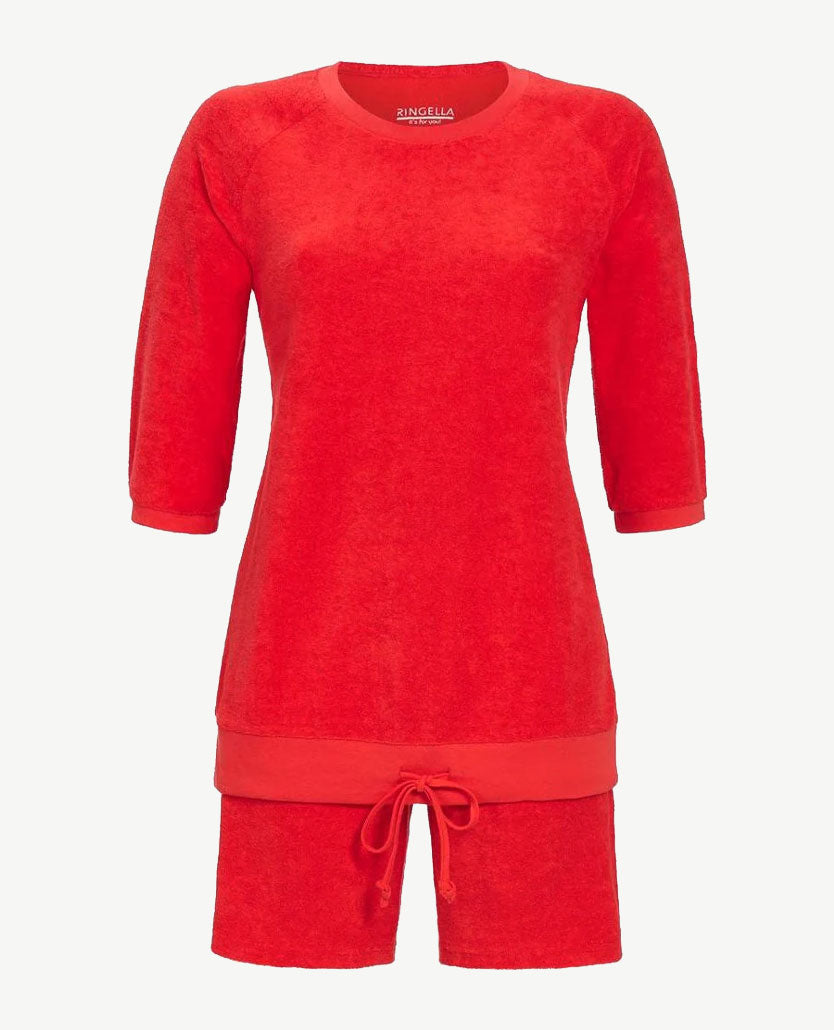 Ringella - Lounge/pyjama - shorty - fijne badstof - Koraal