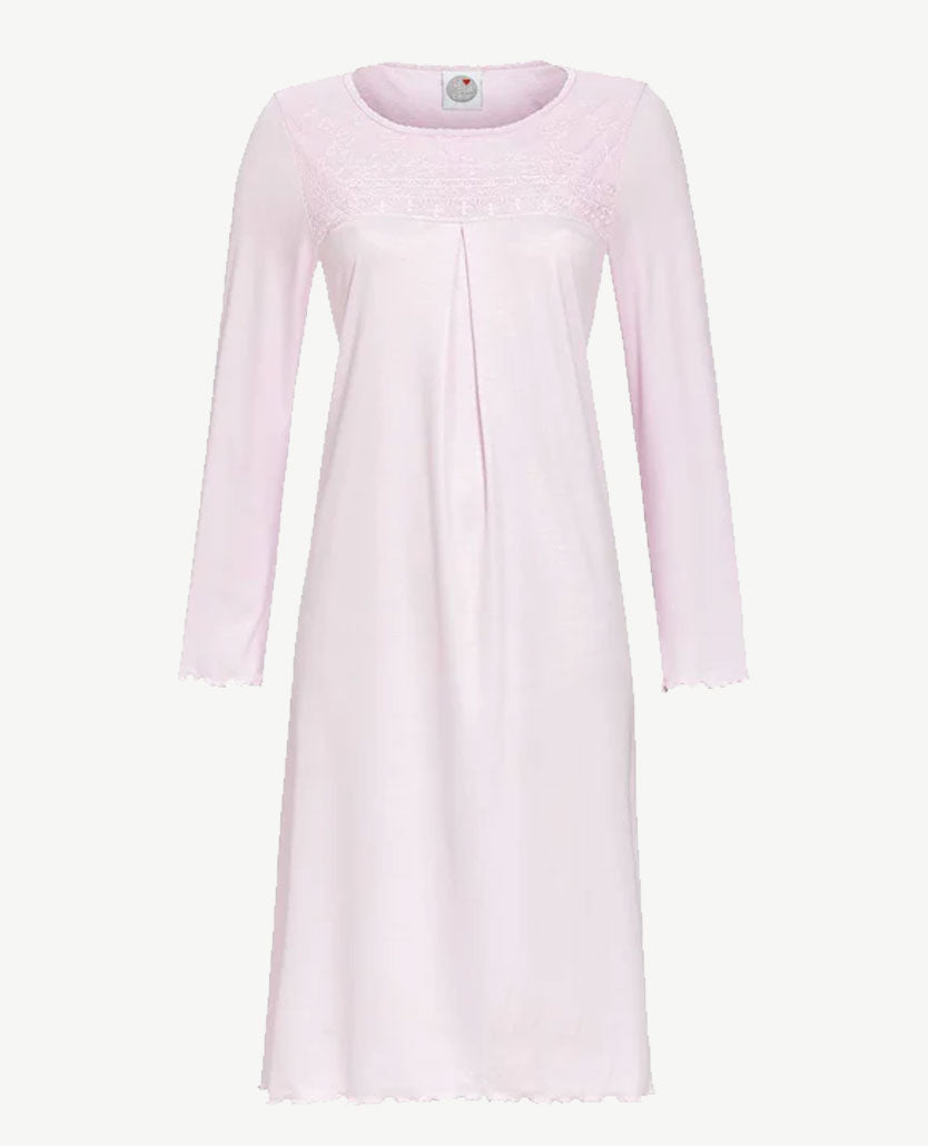 Ringella - Nachthemd ronde hals - Uni roze