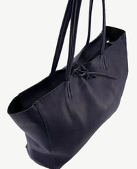 Schoudertas - Shopper Groot - Leer - Navy