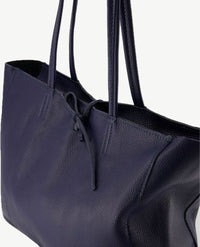 Schoudertas - Shopper Groot - Leer - Navy