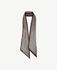 Shawl - Lang  en smal - Dessin zwart, wit en oranje