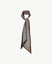 Shawl - Lang  en smal - Dessin zwart, wit en oranje