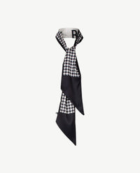 Shawl - Lang  en smal - pied de Cocq - zwart en wit