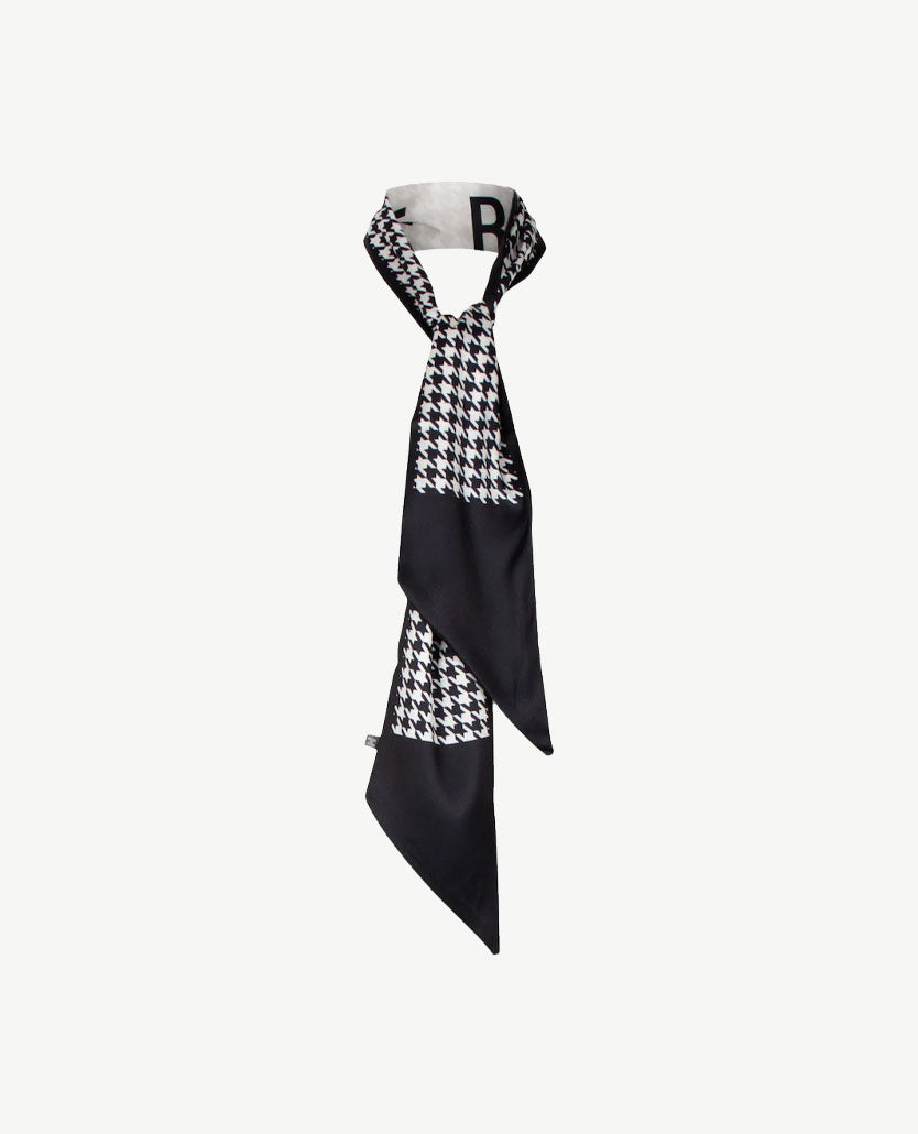 Shawl - Lang  en smal - pied de Cocq - zwart en wit