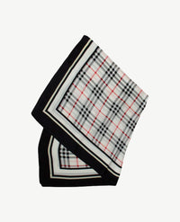 Shawl - Ruitje - Zwart, wit, off-white en rood