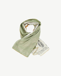 Shawl - 'Paard' - Khaki, off-white, geel, beige, oranje en zwart
