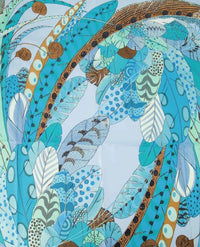 Shawl - 'Veren' - Blauwen met groen, zwart en wit