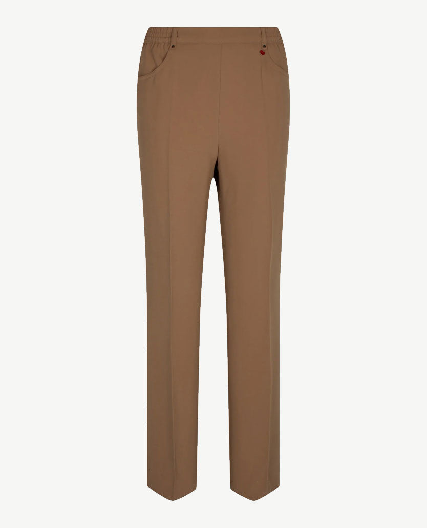 Toni - Elastiek rondom - Scarlet CS Slim fit - Travelkwaliteit - Normale beenlengte - Camel