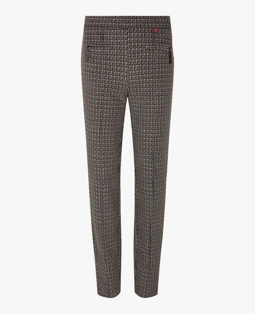 Toni - Elastiek rondom - Alice Trend Zip -Jersey - Pied de Cocq - Normale lengte - Zwart, antraciet, cognac