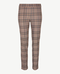 Toni - Elastiek rondom - Jenny Ankle- Jersey met naad - Zwart, cognac, beige en grijs ruitje