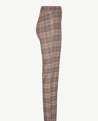 Toni - Elastiek rondom - Jenny Ankle- Jersey met naad - Zwart, cognac, beige en grijs ruitje