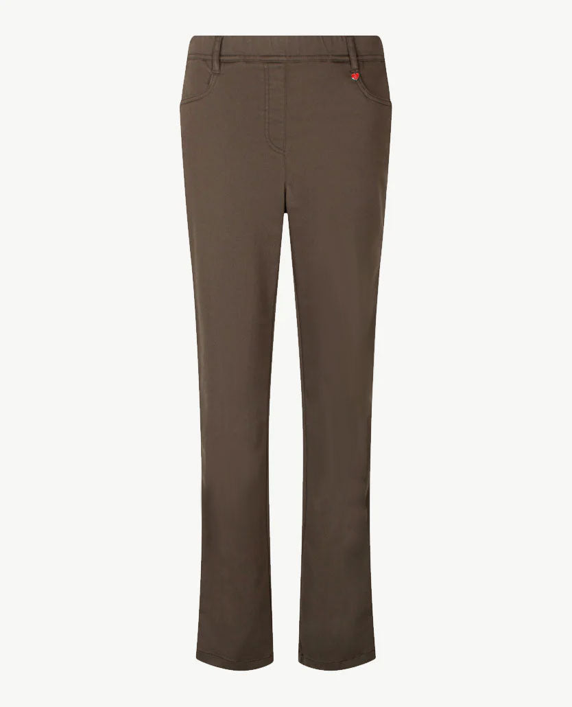 Toni - Alice - Elastiek rondom - Katoen - Normale lengte - Donker khaki