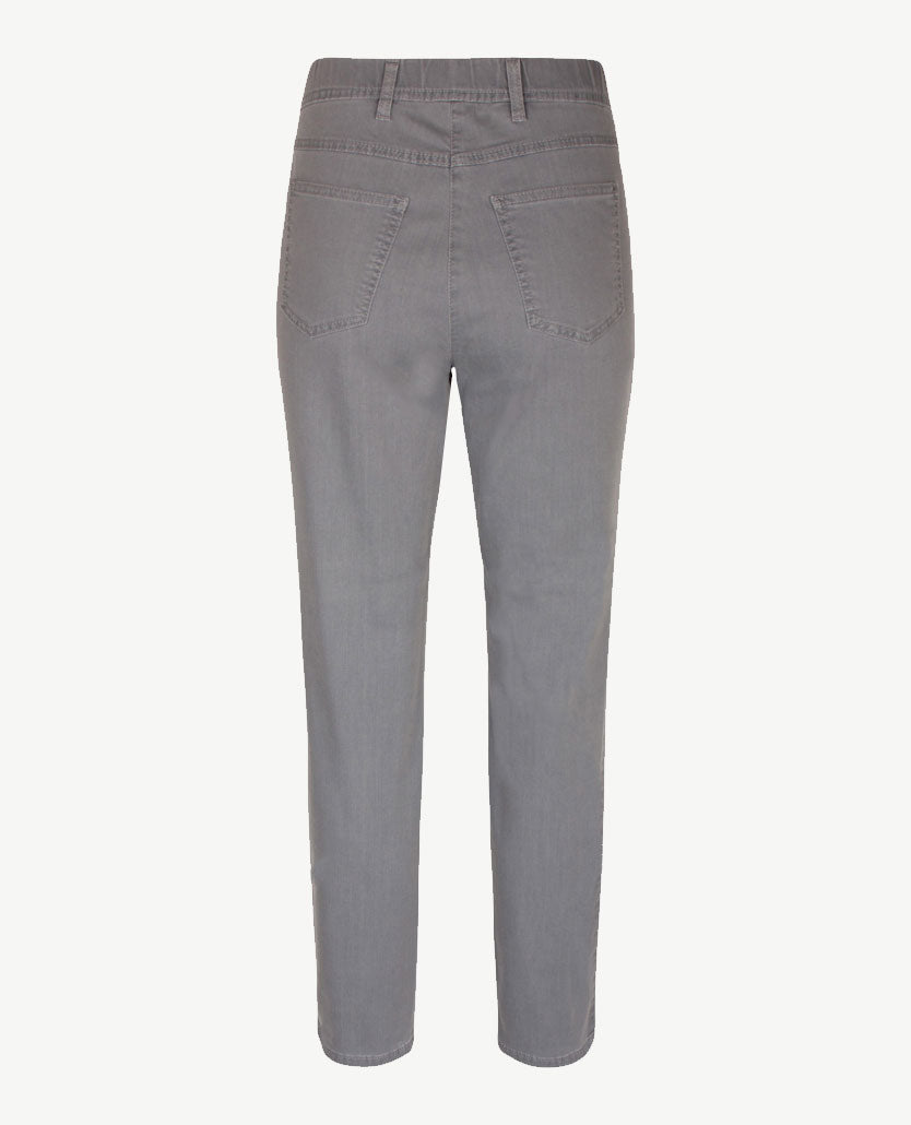 Toni - Alice zip - 7-8 - Elastiek rondom - Jeans - Grijs - Normale lengte