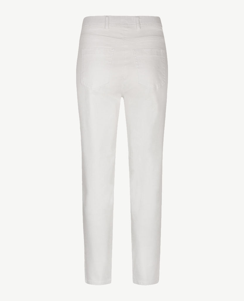 Toni - Alice zip - 7-8 - Elastiek rondom - Jeans - Wit - Normale lengte