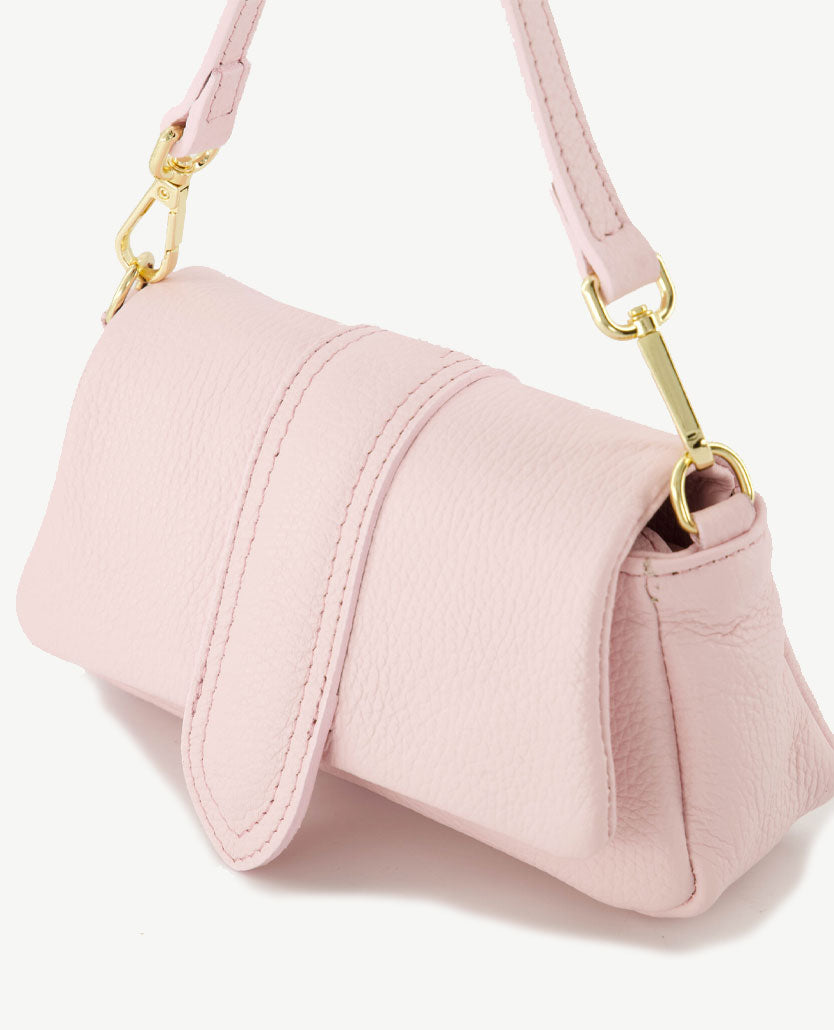 Tas - Jasmin - klein - Leer - Zacht rose