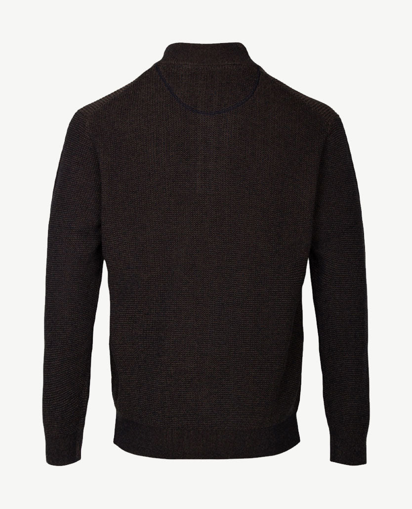 Baileys - Polo met knoopsluiting - Melee two tone - Navy met camel