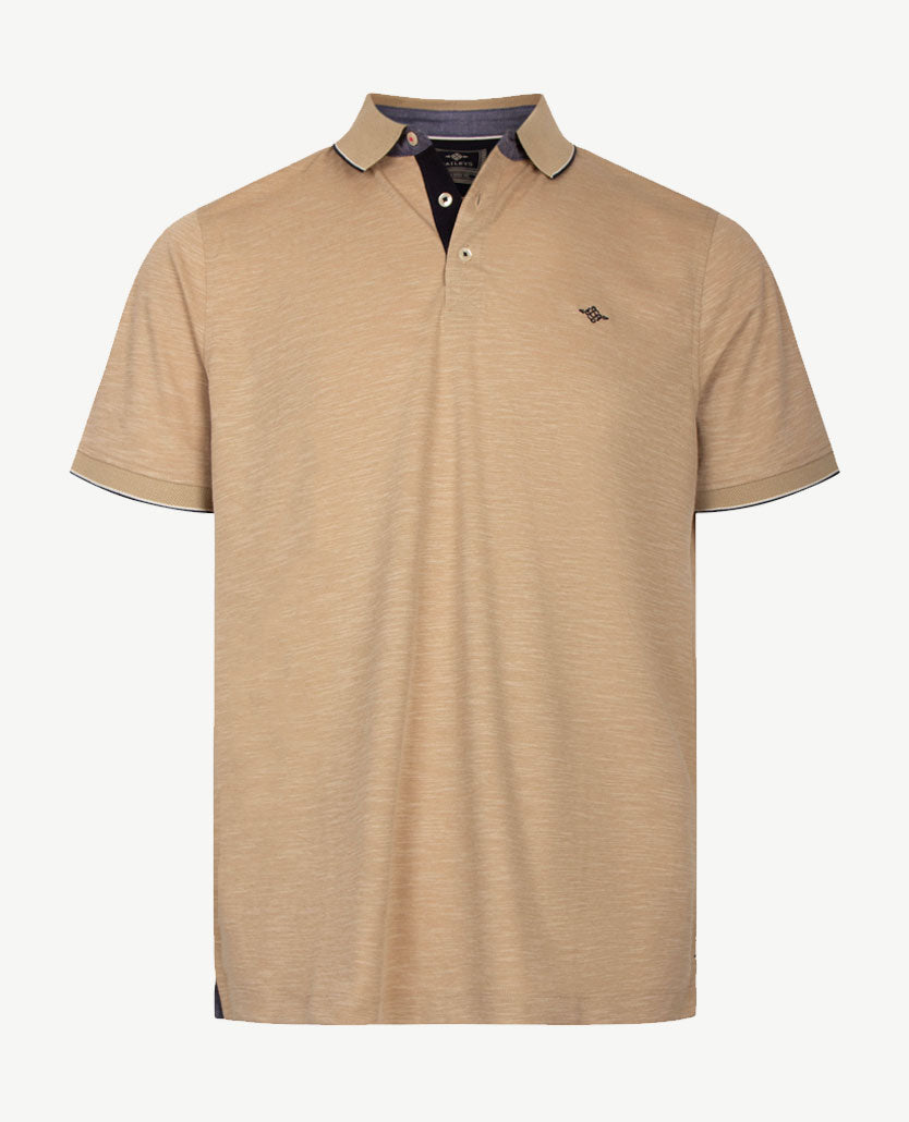 Baileys - Polo - Two tone - Beiges met wit en navy