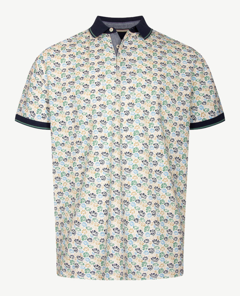 Baileys - Polo - Bloem - Navy, blue, groen, beige en off-white