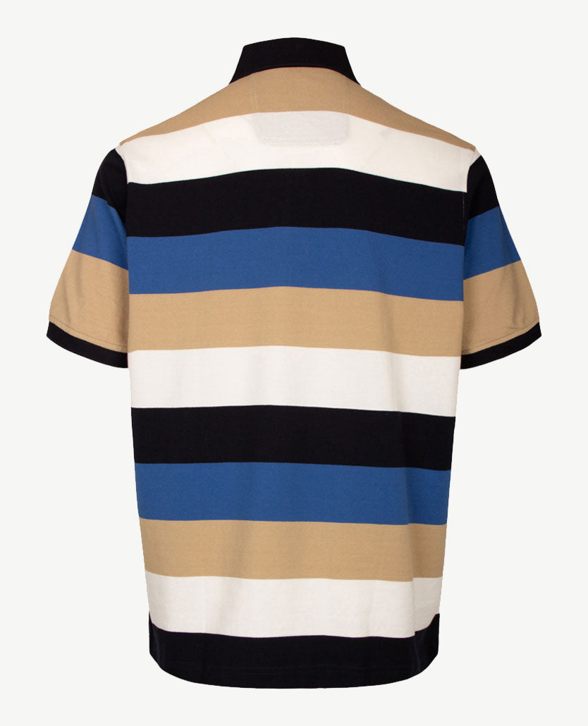 Baileys - Polo - Streep off-white, kobalt, marine en beige