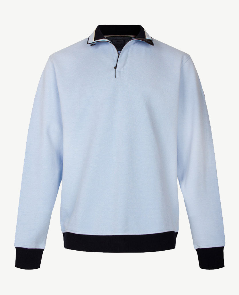 Baileys - Polo  met rits - Two-tone - Blue met navy