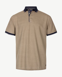 Baileys - Polo - Blokje beige met off-white en navy