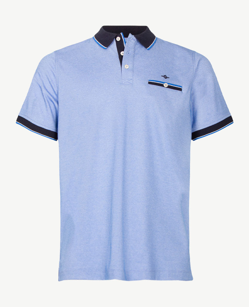 Baileys - Polo met borstzak - Blue, kobalt en marine