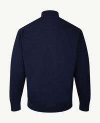 Baileys - Polo met rits - Gebreid - Marineblauw