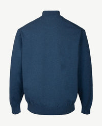Baileys - Polo met rits - Gebreid - Rafblauw mêlée