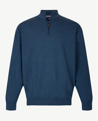 Baileys - Polo met rits - Gebreid - Rafblauw mêlée