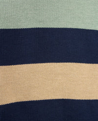 Baileys - Polo met rits - Gebreid - Streep - Navy, beige, camel en groen