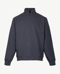 Baileys - Polo met rits - Sweat - Mêlée - Staalblauw met navy