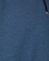 Baileys - Polo  met rits - Mêlée blauw met navy