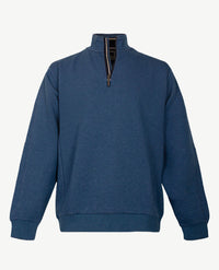 Baileys - Polo  met rits - Mêlée blauw met navy