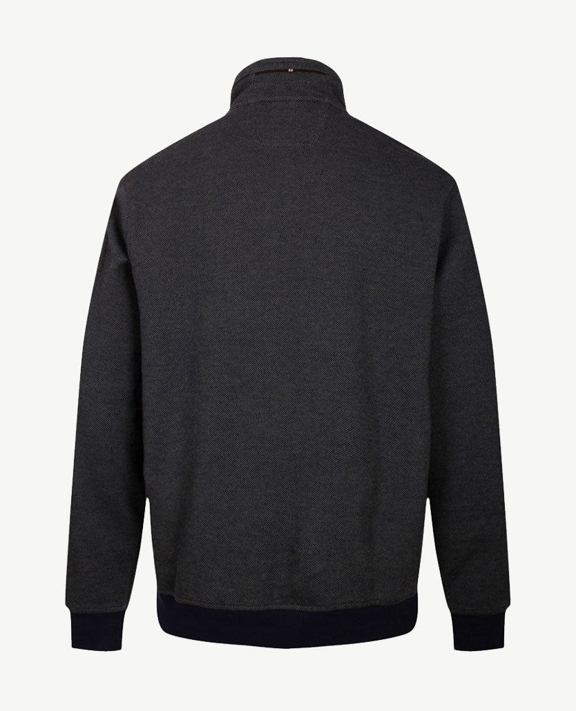 Baileys - Polo  met rits - Groen en navy two-tone