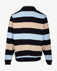 Baileys - Polo met rits - Streep in beige, blue en marineblauw