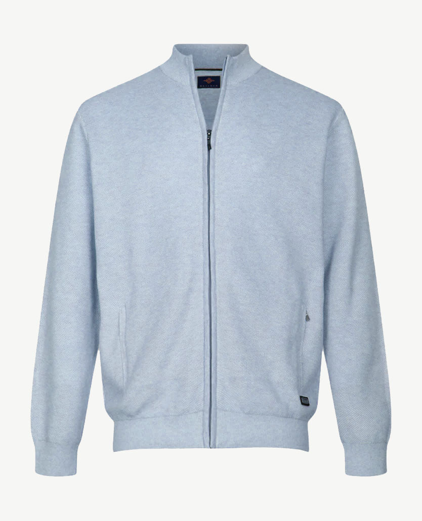 Baileys  - Vest - Gebreid - Met rits en zakken - Licht blauw