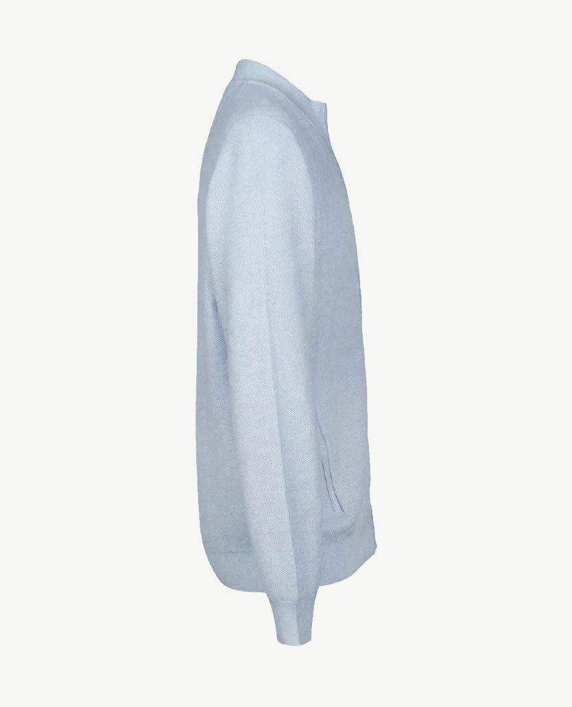 Baileys  - Vest - Gebreid - Met rits en zakken - Licht blauw