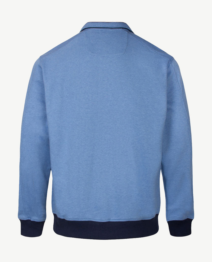 Baileys - Herenvest met rits - Dun streepje - Middenblauw