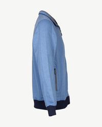 Baileys - Herenvest met rits - Dun streepje - Middenblauw
