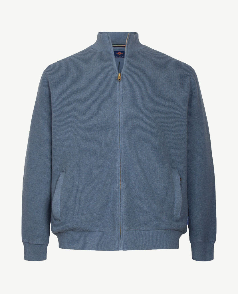 Harbrosrce Heren fleece gevoerde vest kabel gebreide trui volledige ritssluiting gebreide kleding met zakken, Grijs en Blauw, M Harbrosrce Heren fleece gevoerde vest kabel gebreide trui volledige ritssluiting gebreide kleding met zakken, Grijs en Blauw, M