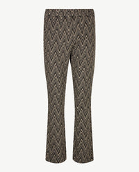 Brax Raphaela - Malou S - Elastiek rondom - Korte lengte - Zigzag zwart, grijs en beige