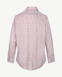 Brax - Daniel S - Overhemd - Streepje rood, wit en blauw