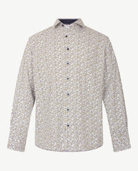 Brax - Overhemd - Harold P - Dessin blue, khaki en navy